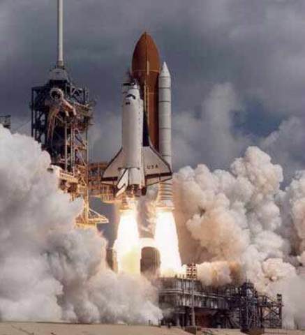 Space Shuttle Launched