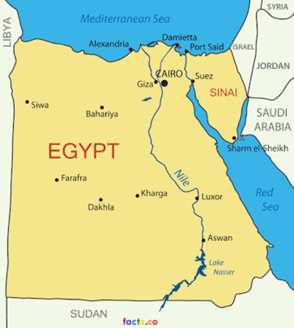 Northern and southern Egypt unite