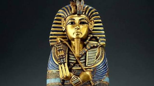 Nine year old Tutankhamen becomes pharaoh