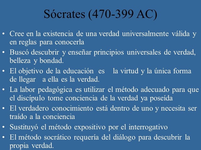 Pedagogía social-clásica. Siglo V a.c Sócrates