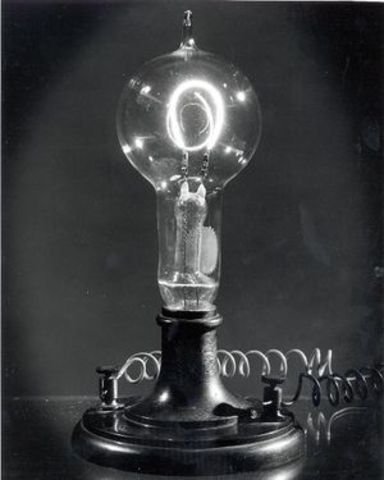 First Lightbulb Invented