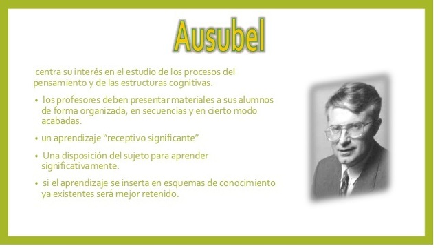 Aprendizaje significativo.Ausubel