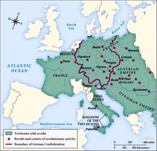 Revolutions throughout Italy