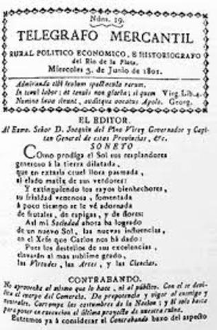 1827, El Telégrafo de Lima y El Mercurio peruano. Llega el periodismo político.