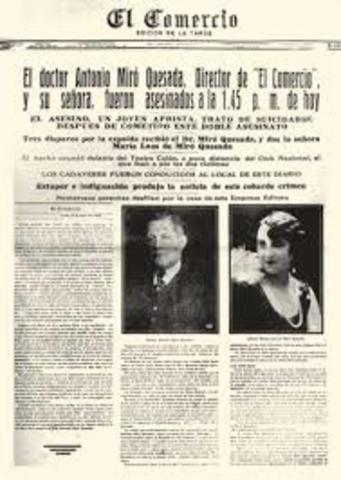 El 4 de mayo de 1839, bajo el lema de "Orden, Libertad, Saber", aparece el diario  "El Comercio".