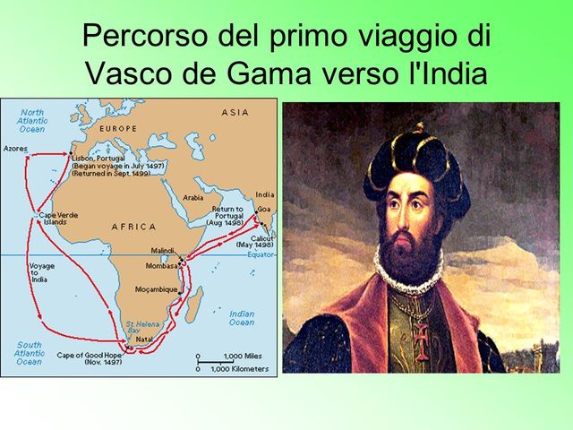 Vasco de Gama raggiunge l'India via mare