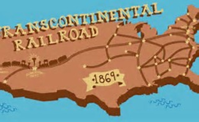 TRANSCONTINENTAL RAILROAD COMPLETED - 1869
