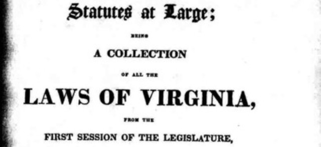 The Virginia Slave Codes of 1705