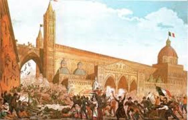 Revolutions throughout Italy