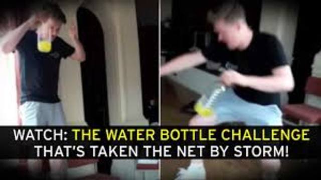 The bottle flip challenge went crazy