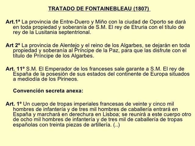 TRATADO DE FONTAINEBLEU