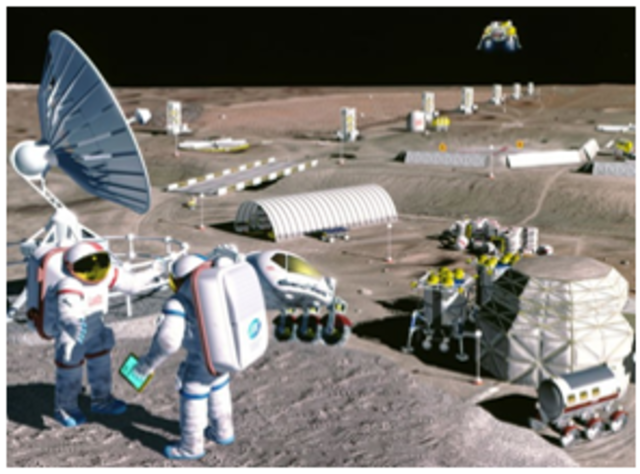 primera casa en la luna.