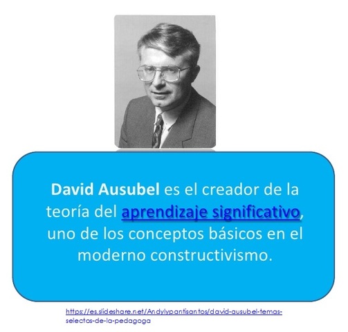 Teoría del aprendizaje significativo.  David Ausubel