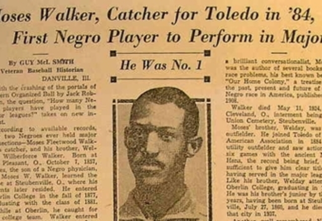 The first African-American in baseball