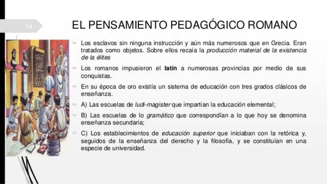 SISTEMA DE EDUCACIÓN ROMANO
