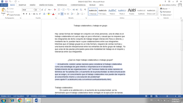 TUTORIA #3 ELABORACION DE LOS ENSAYOS