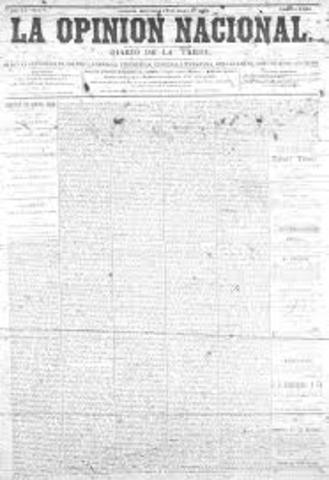 La Opinión Nacional,1895.