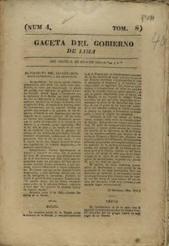 La Gaceta del Gobierno de Lima