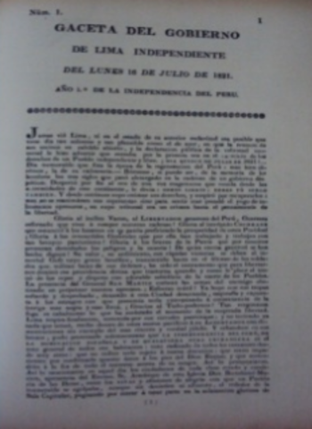 Gaceta del Gobierno Independiente de Lima