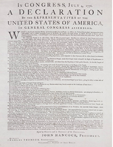 Declaration of Independence 1776