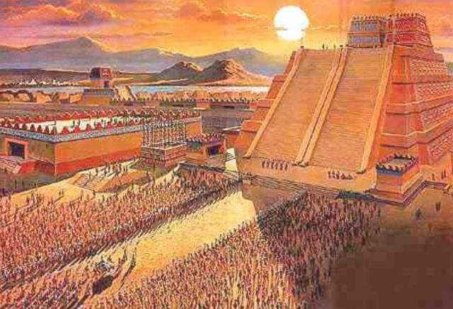 Aztec Empire founded in central Mexico