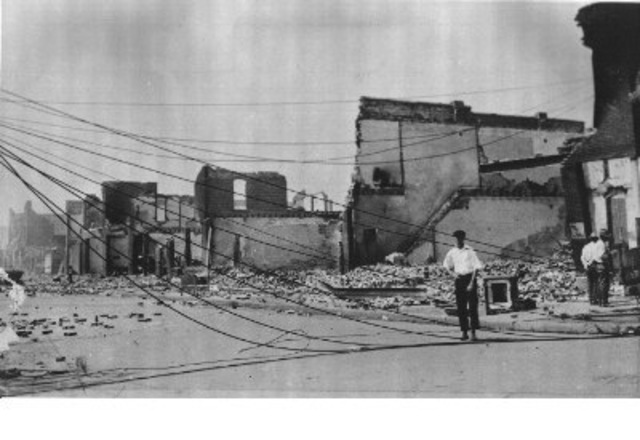 "Black Wall Street" after the Tulsa, OK Riots