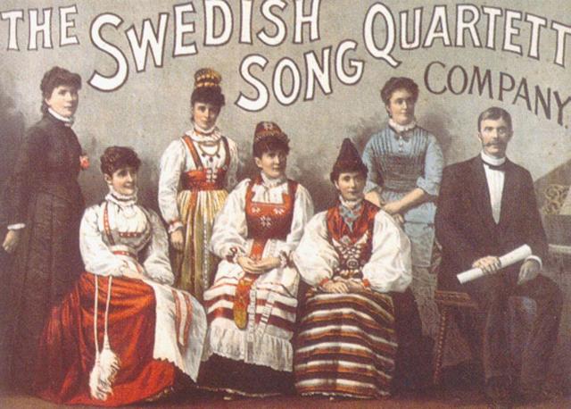 El Cuarteto de Cantantes Suecos.