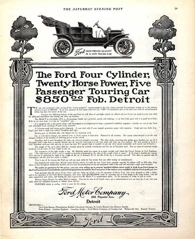 Model T introduced by Henry Ford