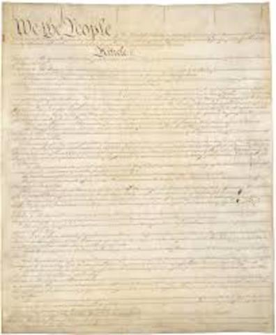 The Constitution becomes the governing document of our new country
