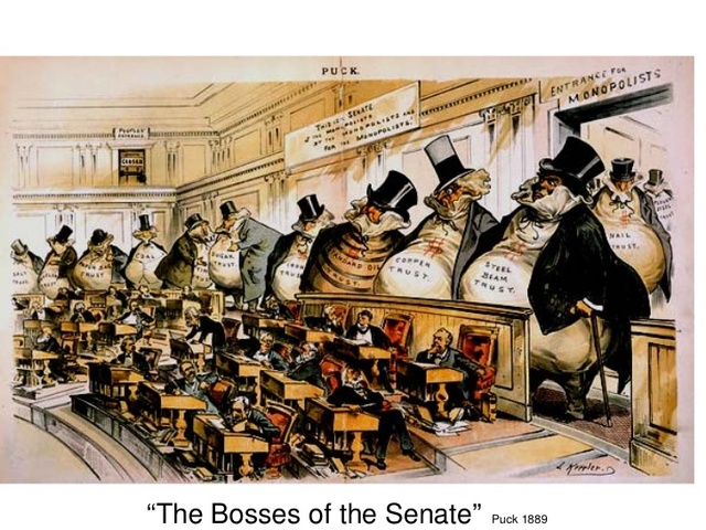 The Gilded Age of Political Corruption (This picture depict how big businesses totally control the political climate in America in the Gilded Age that started in 1872 and ends in 1876