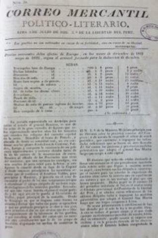 EL CORREO MERCANTIL, POLÍTICO Y LITERARIO