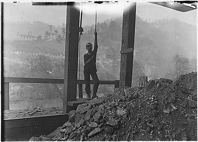 National Child Labor Committee Formed Photo: Hine, Lewis. Boy Running "Trip Rope" in a Mine, Welch, WV. September 1908. Records of the Department of Commerce and Labor, Children's Bureau, National Archives and Records Administration, Washington, D.C.