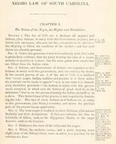 South Carolina Negro Act