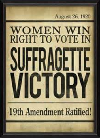 American Women win full voting rights with 19th Amendment
