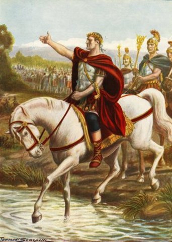 Julius Caesar emerges from the chaos