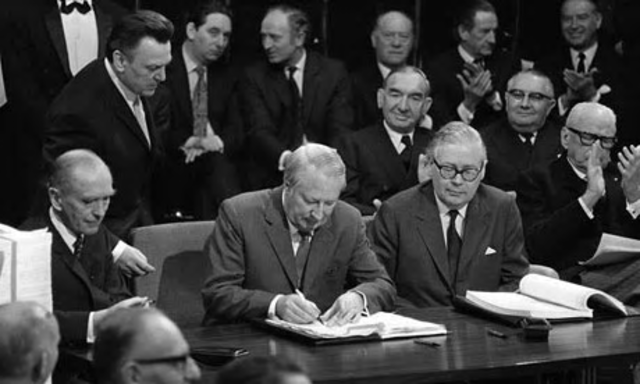 Denmark, Ireland and Great Britain join the European Community