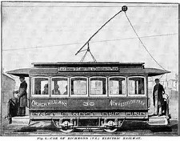 1887 Invention of electric trolley