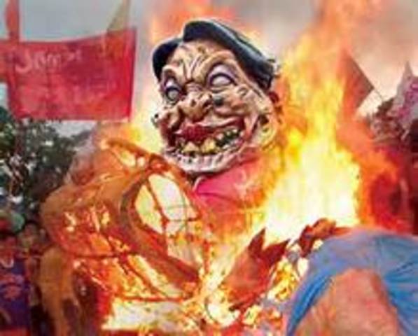 Burning of effigy of Andrew oliver