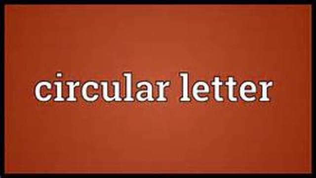 Massachusetts Circular Letter sent