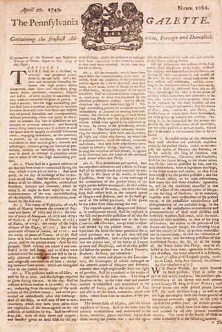 Benjamin Franklin: The Pennsylvania Gazette