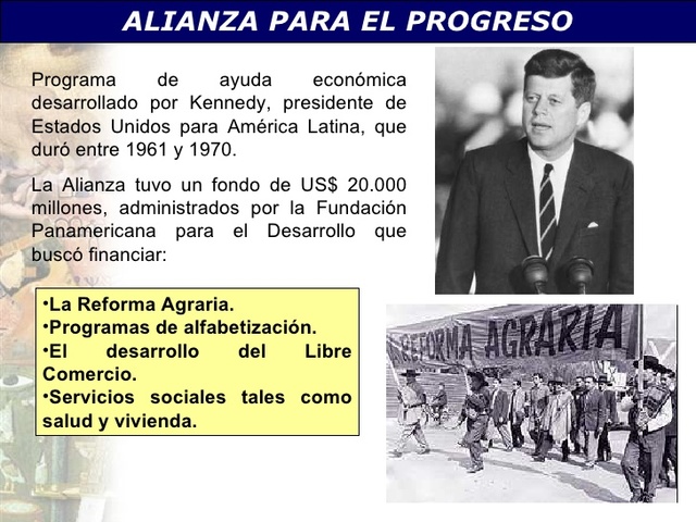 La alianza para el progreso para América Latina