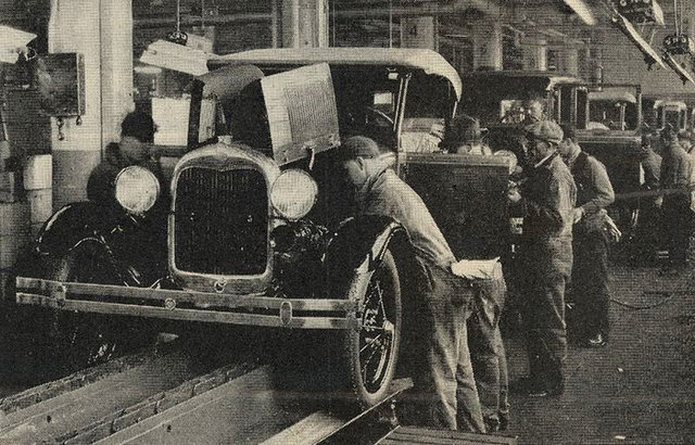 Automobile mass production.