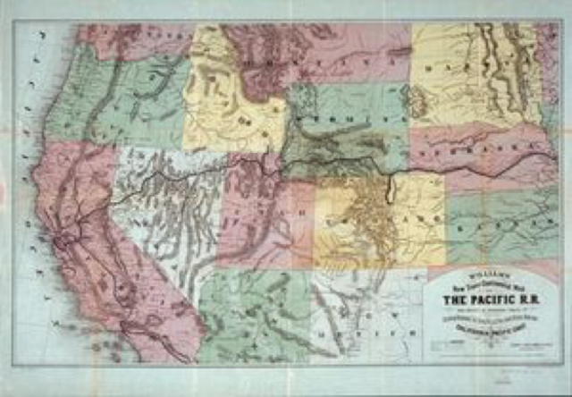 Map of new Railroads and Routes