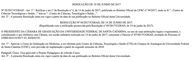 Aprovação do Curso e do PPC