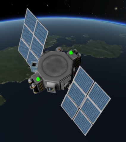 Satellite uses solar energy