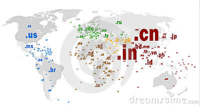 Registro de First internationalized country code top-level domains.