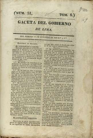 La Gaceta del Gobierno de Lima