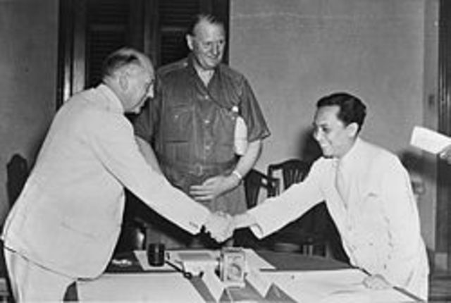 Indonesië en Nederland sluiten het akkoord van Linggadjati