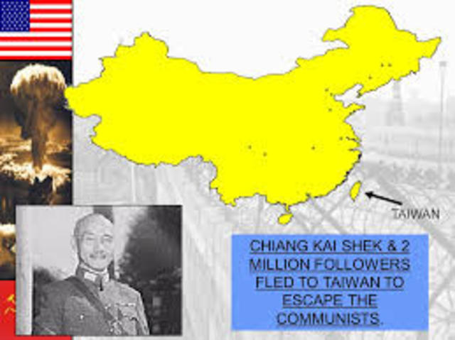 The communists take power and the Nationalists escape to Taiwan