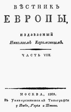 Появление "Вестника Европы"